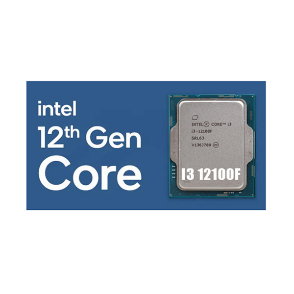 CPU Core I3 12100F Tray Mạnh hơn Core I5 10400F 12% (3.3GHz turbo up to 4.3GHz, 4 nhân 8 luồng, 12MB Cache)