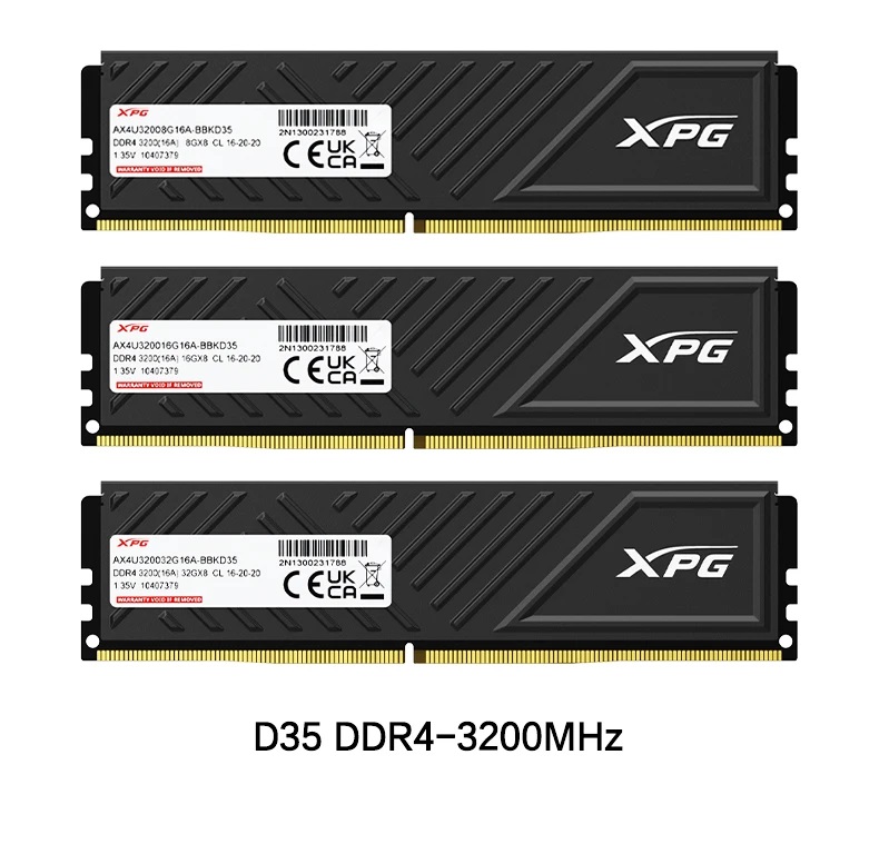 RAM ADATA XPG GAMMIX D35 16GB 3200 Mhz DDR4 BLACK TẢN NHIỆT