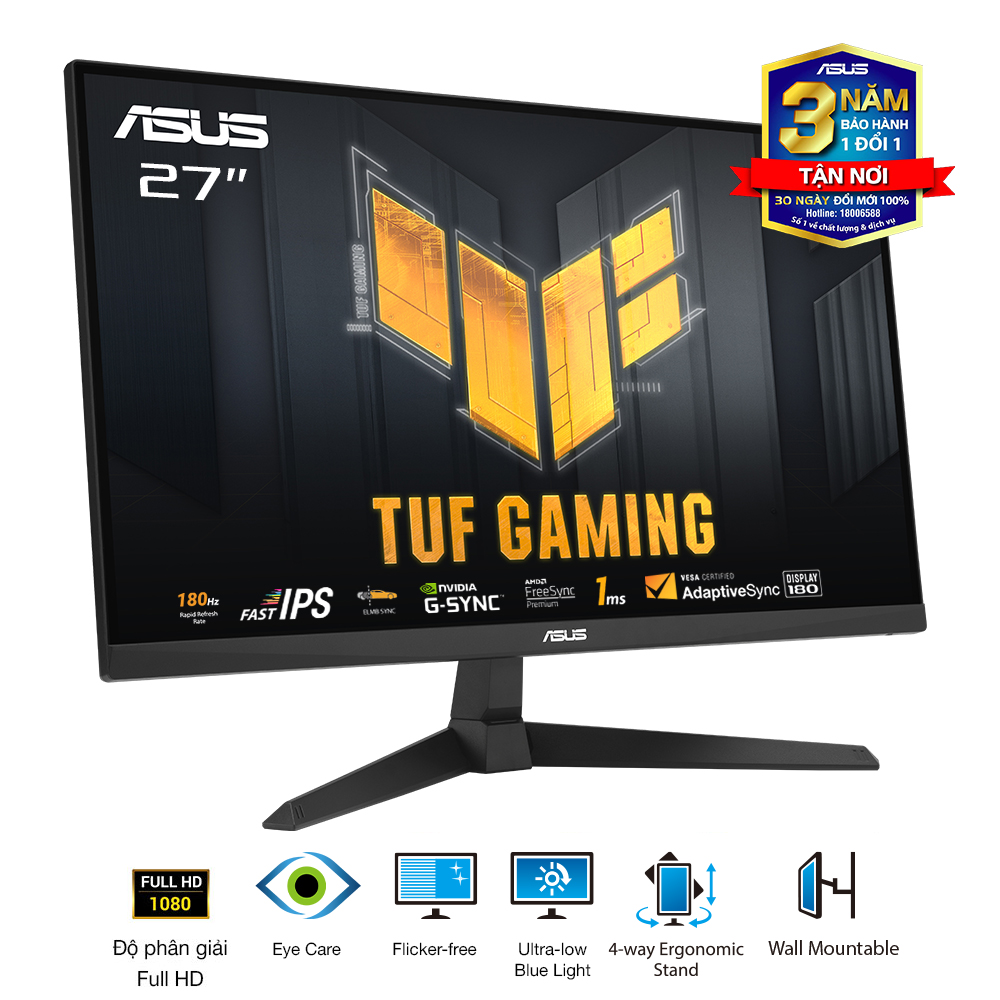 MÀN ASUS TUF GAMING VG279Q3A 27" Fast IPS 180Hz Gsync