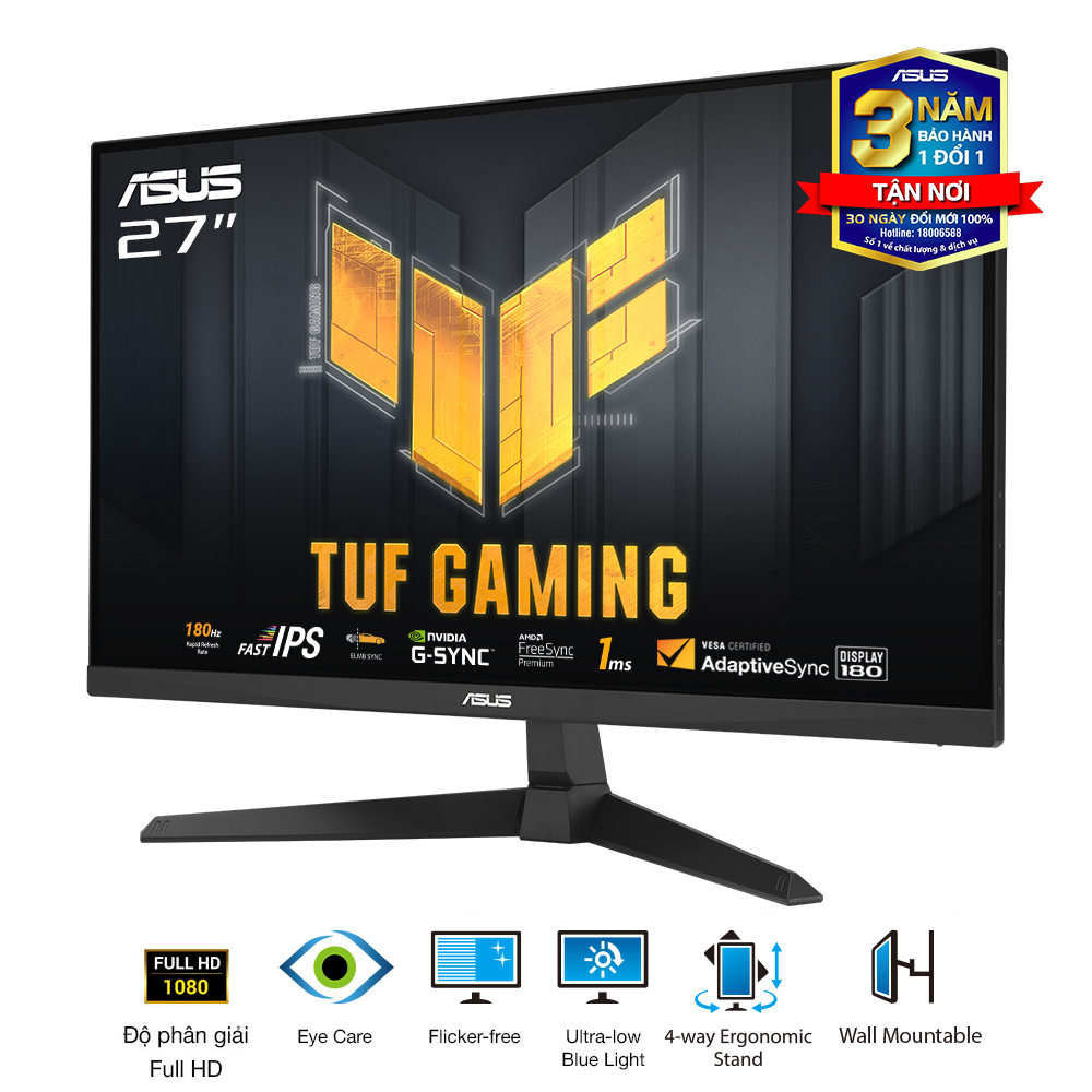 MÀN ASUS TUF GAMING VG279Q3A 27" Fast IPS 180Hz Gsync