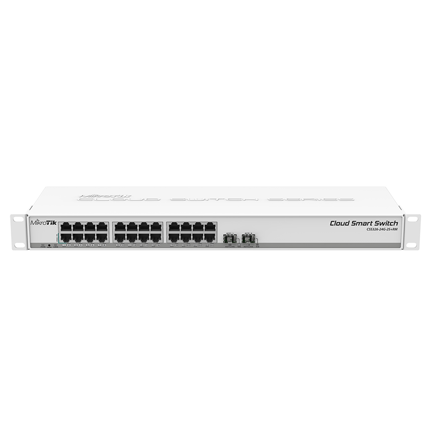 Switch Mikrotik CSS326-24G-2S+RM - 24 Cổng Gigabit, 2 Cổng SFP+, SwitchOS